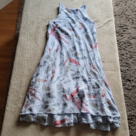 Angela Mara sleeveless cotton blend midi dress size small - Picture 7 of 13